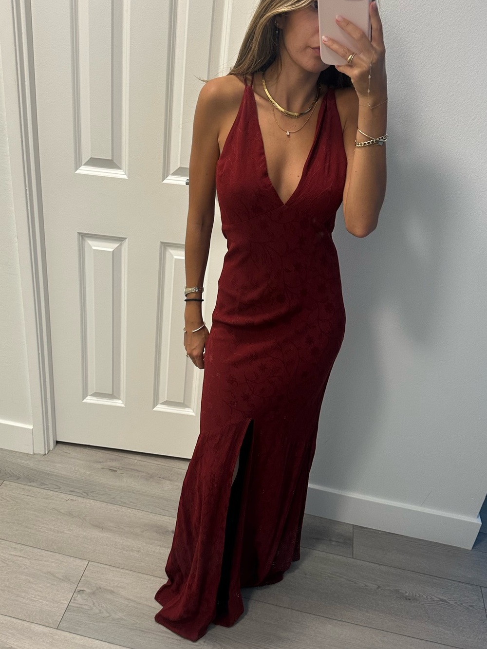 Tru Blu by Blue Life burgundy V-neck maxi
